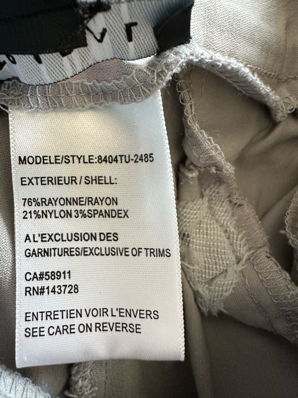 Women’s Light Gray Cropped Stretch Pant - Comfortable Everyday Bottoms - Picture 4 of 6